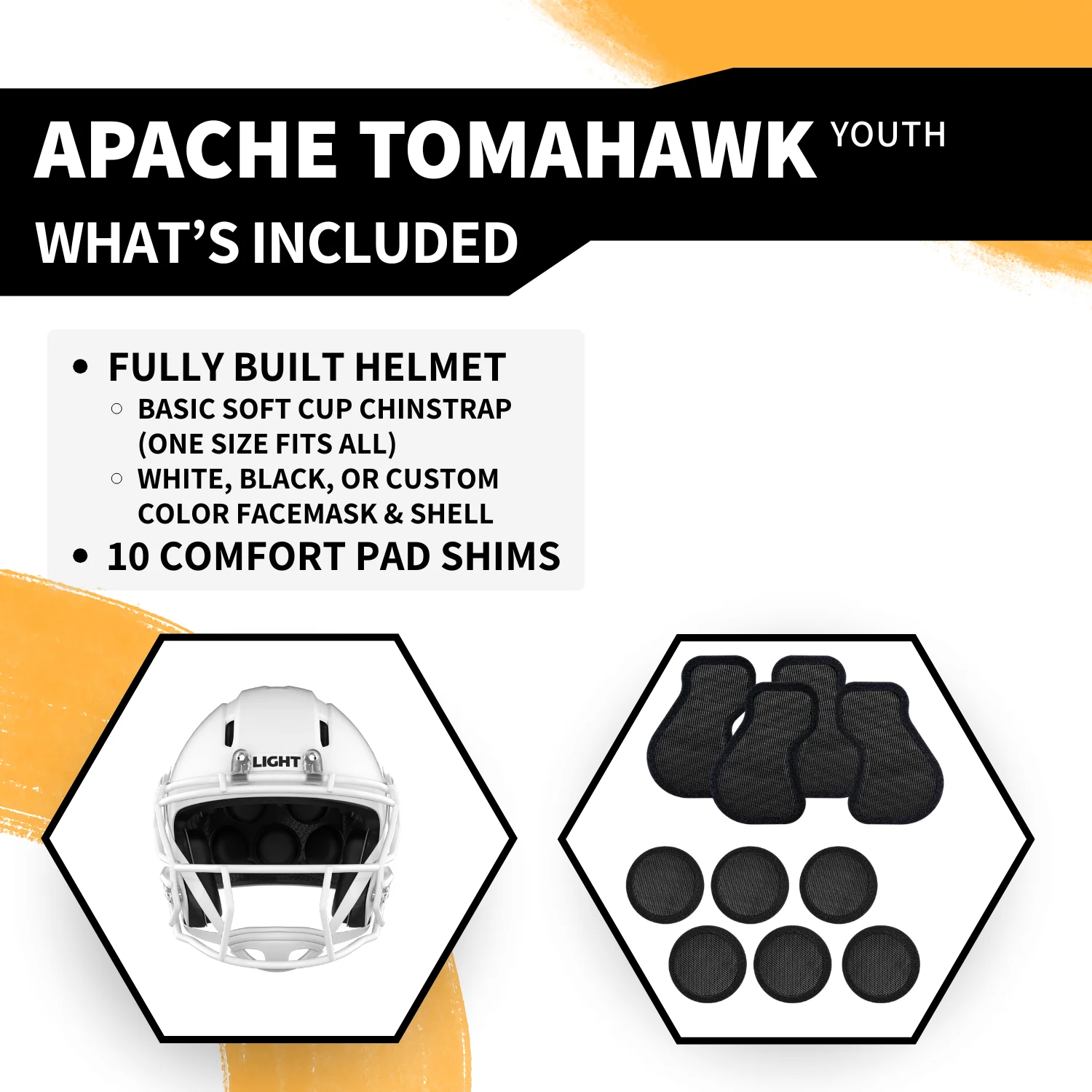 Apache Tomahawk Youth Football Helmet - Image 3